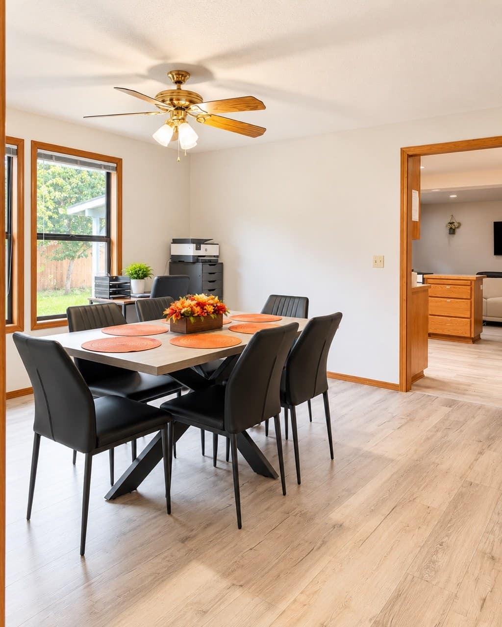 Warm dining area for shared meals